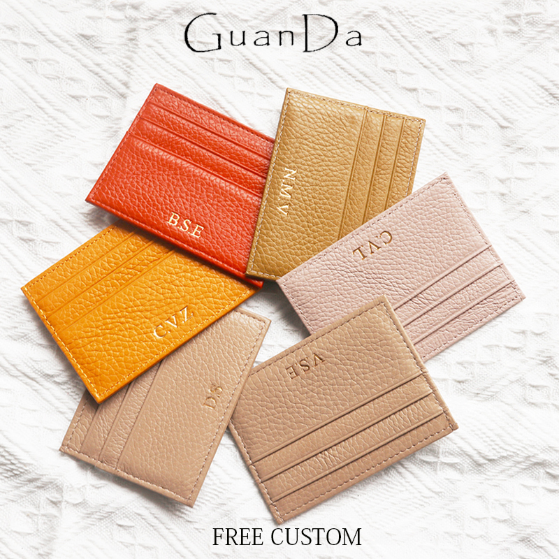 Luxury Bags Without Logo - Custom Company Logo Cowhide Card Holder
