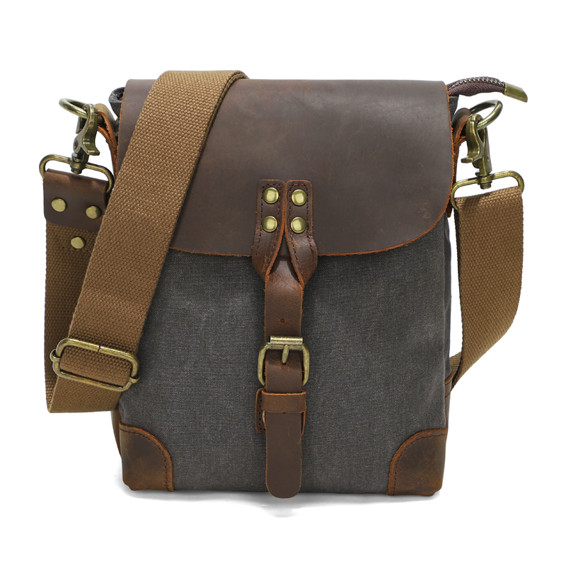 Luxury Bags Everyday - Retro Canvas Small Shoulder Bag Men's
