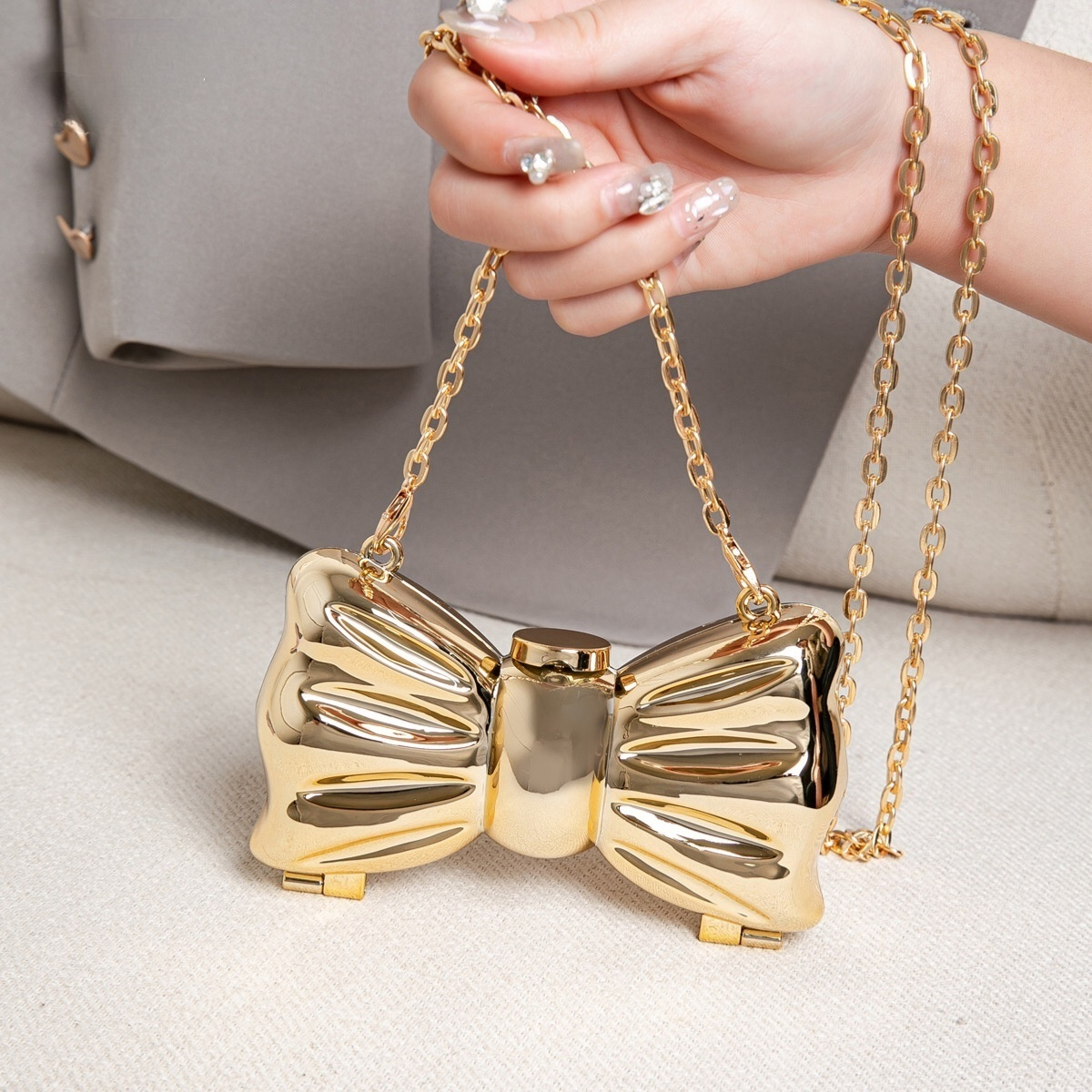 Luxury Bags Design - Luxury Fashion Metal Mini Handbag with