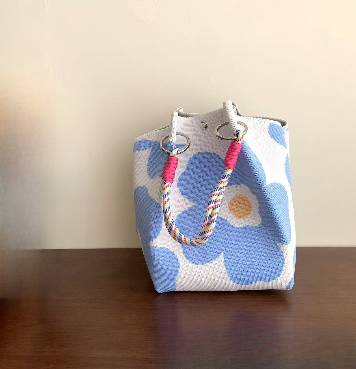 Women's Knitted Handbag Tote B - Bucket Bag Suede 리뷰 및 가격