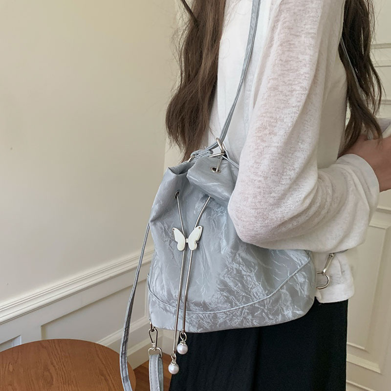 Women Mint Green Butterfly Dra - Bucket Bag Suede 리뷰 및 가격