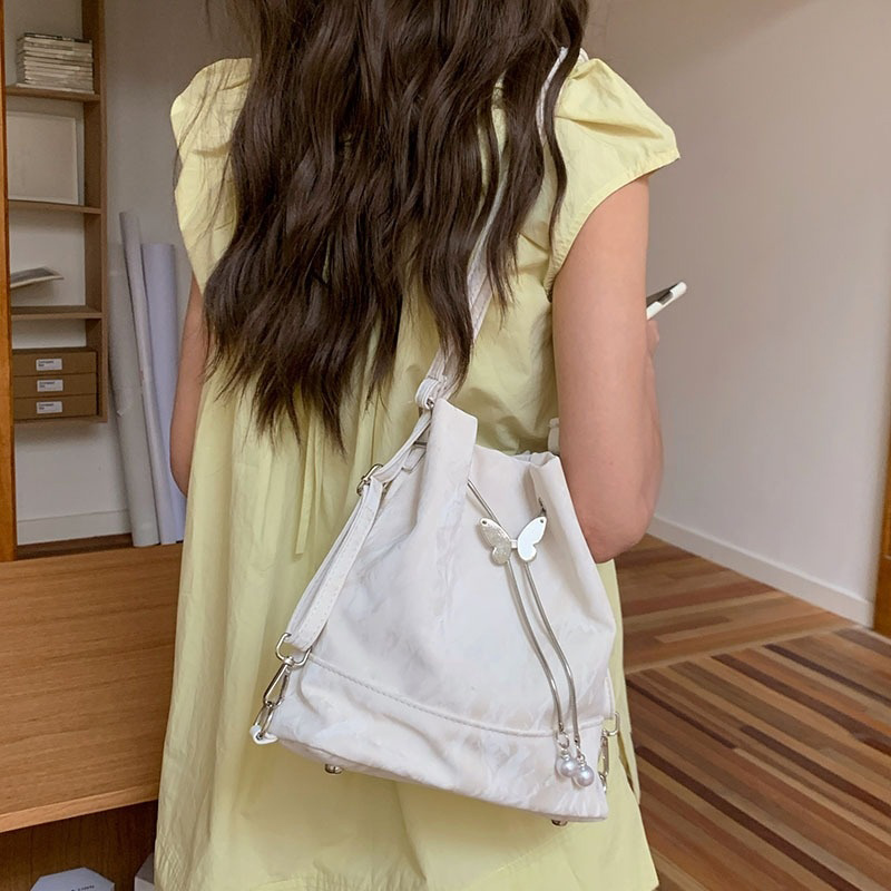 Women Mint Green Butterfly Dra - Bucket Bag Suede 리뷰 및 가격