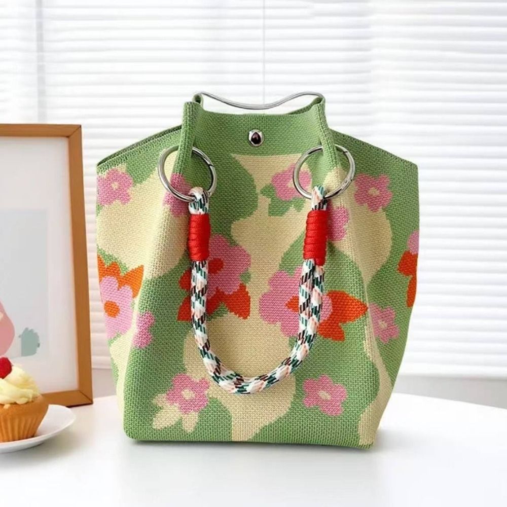 Portable Cartoon Knitted Bucke - Bucket Bag Suede 리뷰 및 가격