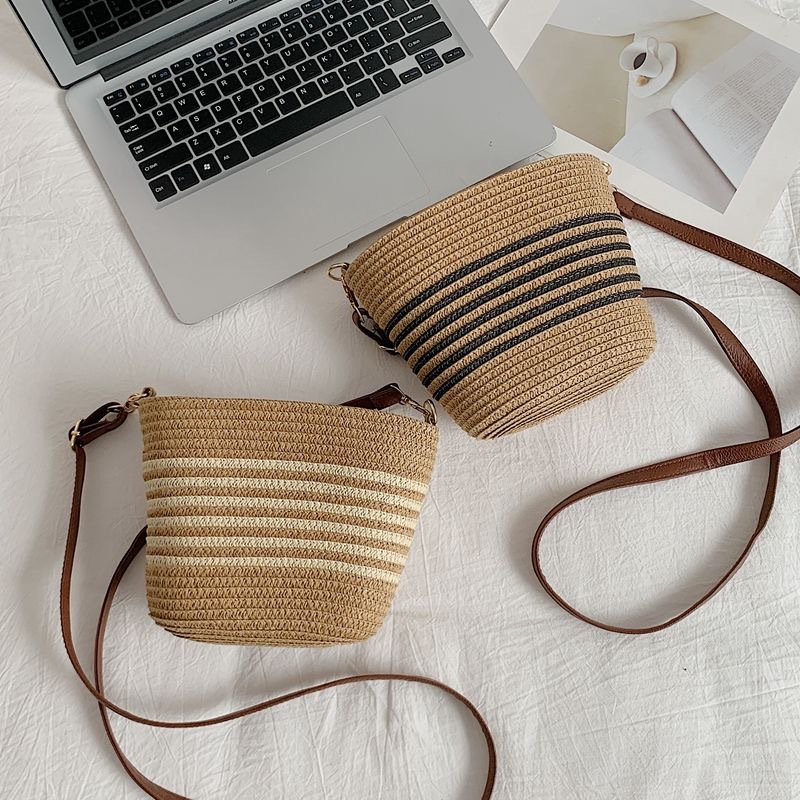 Fashion Women Straw Woven Cros - Bucket Bag Suede 리뷰 및 가격