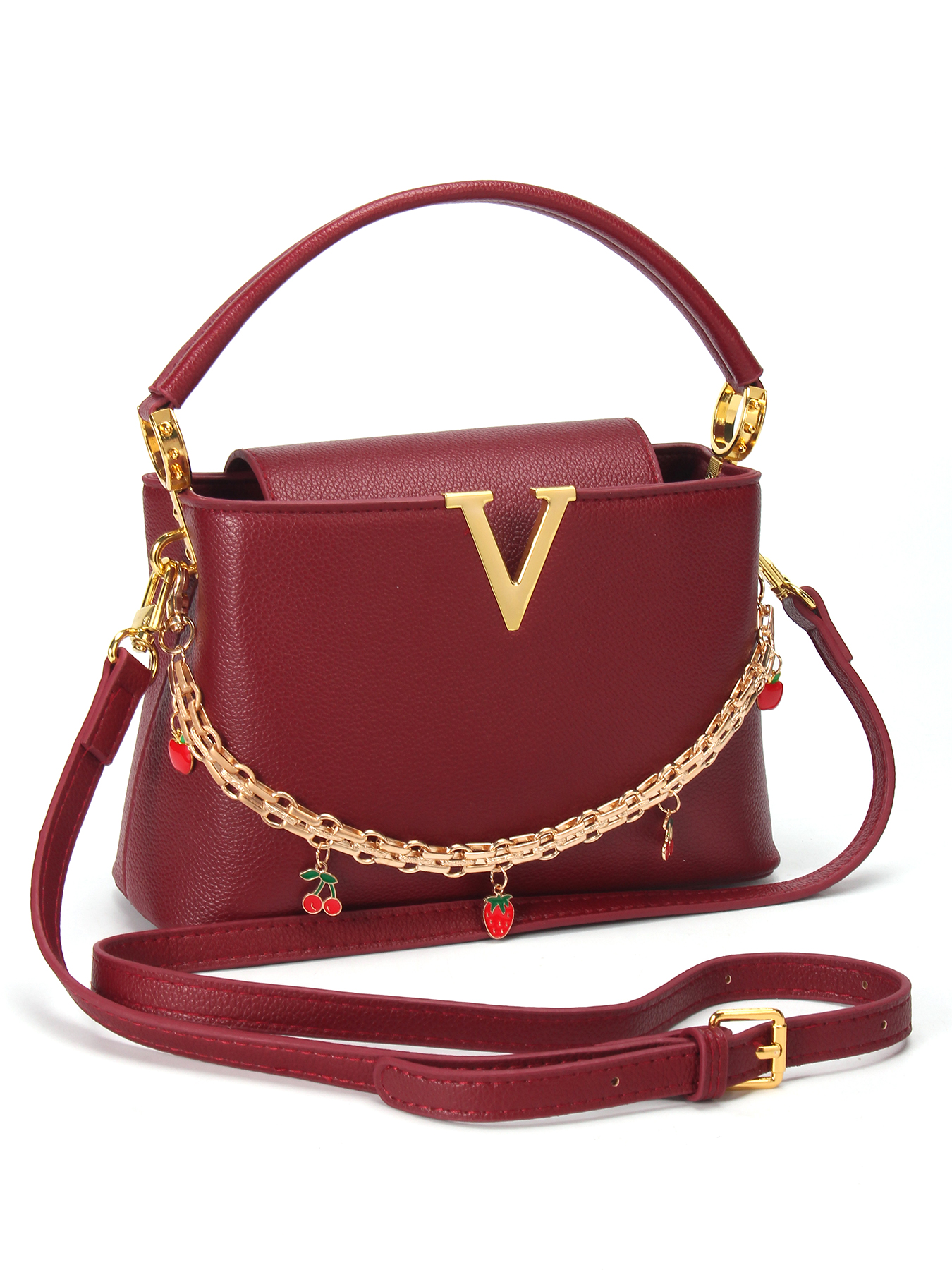 Gold V-Shaped Embellished Wome - Luxury Bags That Are Affordable 리뷰 및 가격