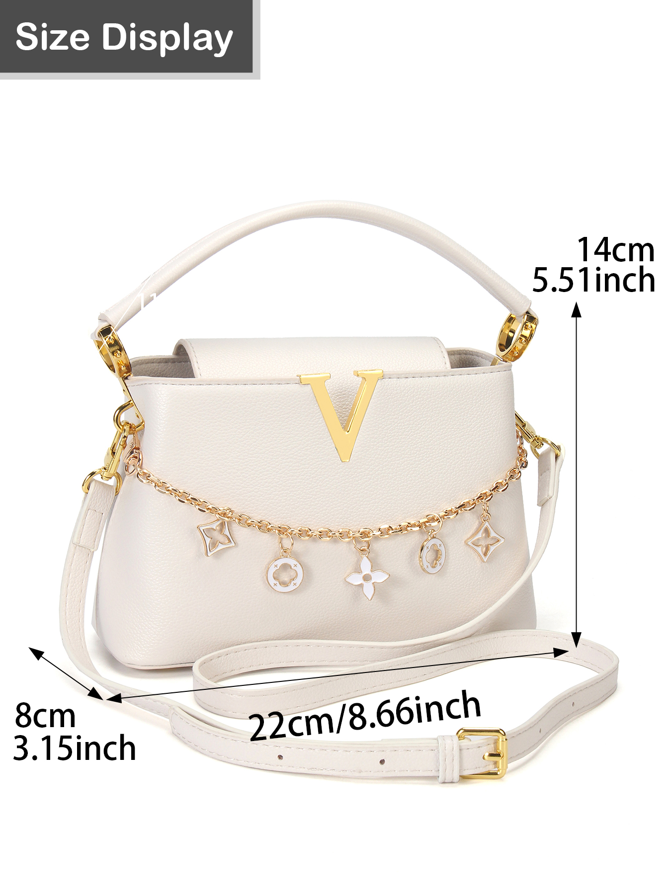 Gold V-Shaped Embellished Wome - Luxury Bags That Are Affordable 리뷰 및 가격