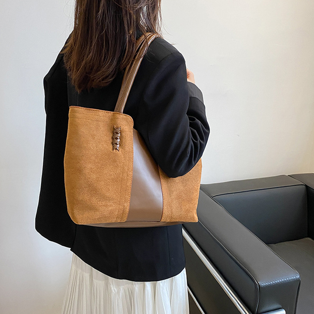 Suede Surface Handbag For Wome - Bucket Bag Suede 리뷰 및 가격