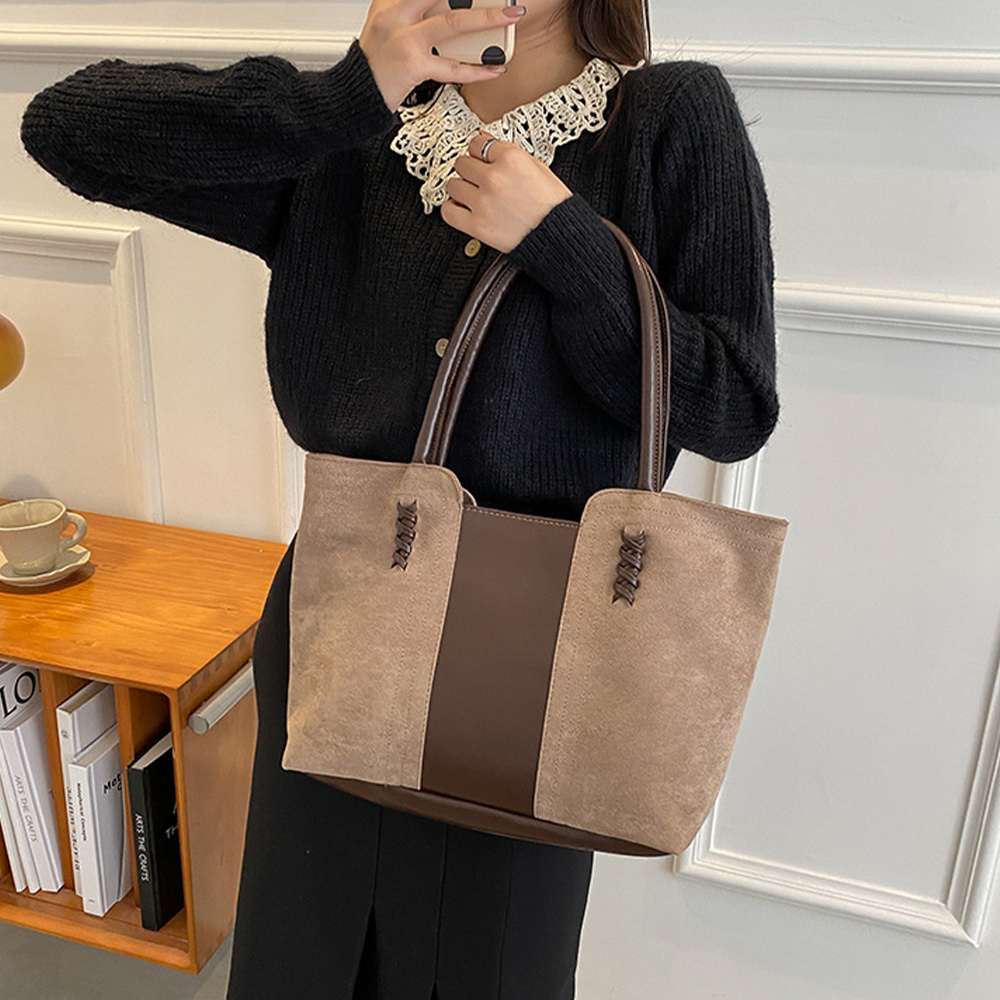 Suede Surface Handbag For Wome - Bucket Bag Suede 리뷰 및 가격