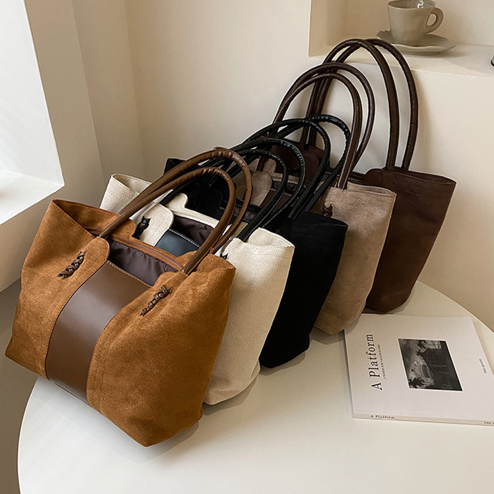 Suede Surface Handbag For Wome - Bucket Bag Suede 리뷰 및 가격