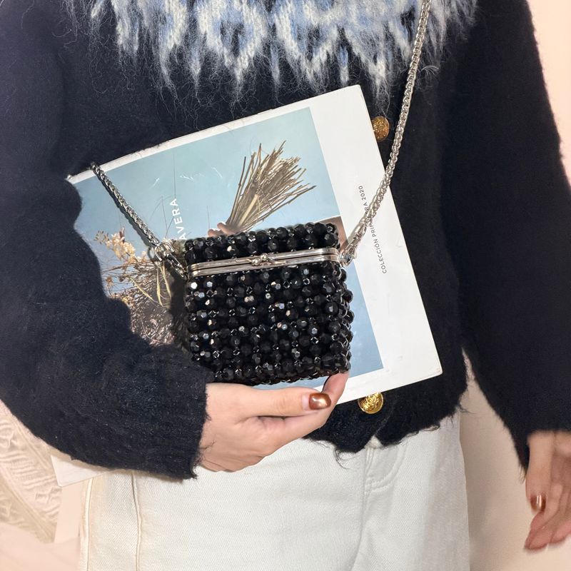 Vintage Black Beaded Clutch Ba - Luxury Bags Sales 리뷰 및 가격