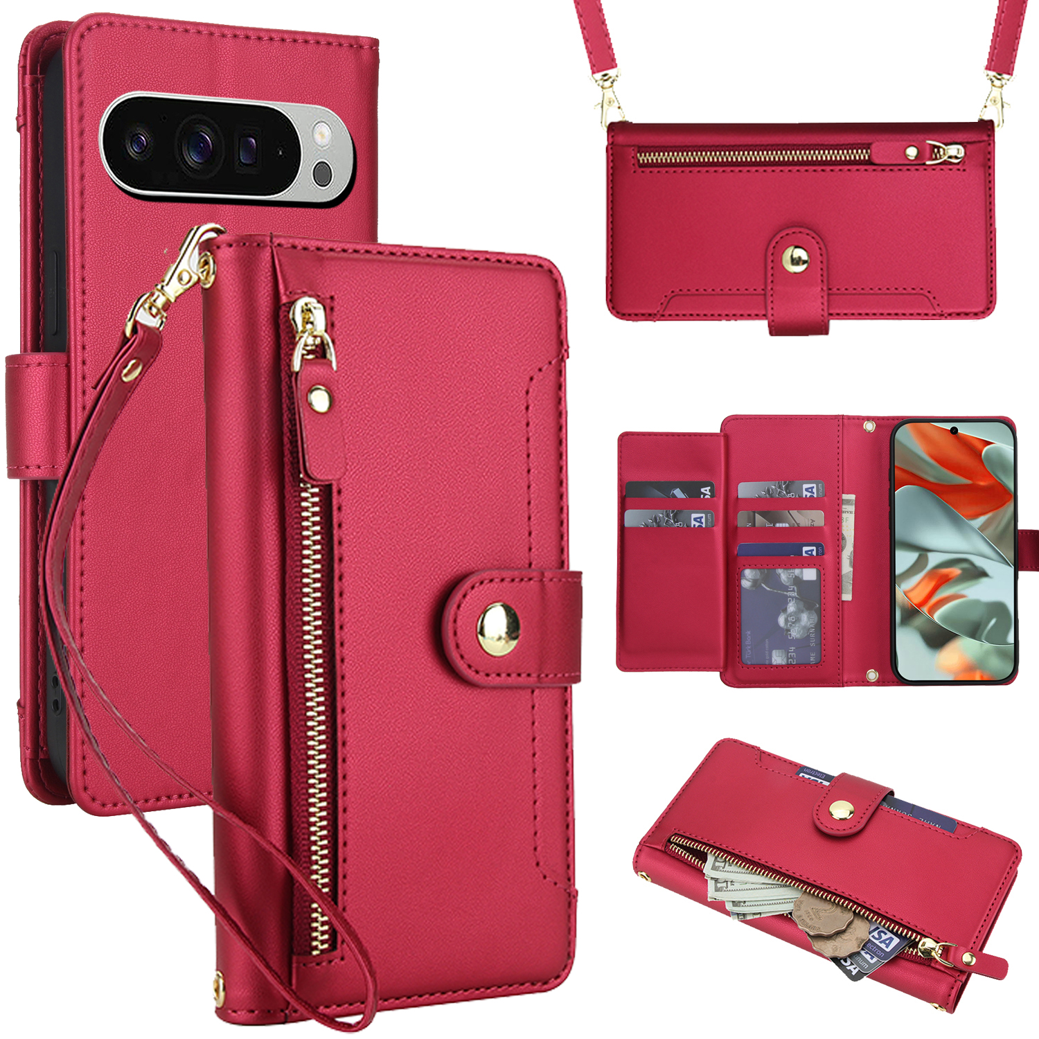 Crossbody Zipper Leather Walle - Luxury Bags & Leather Repair Of Atlanta Photos 리뷰 및 가격