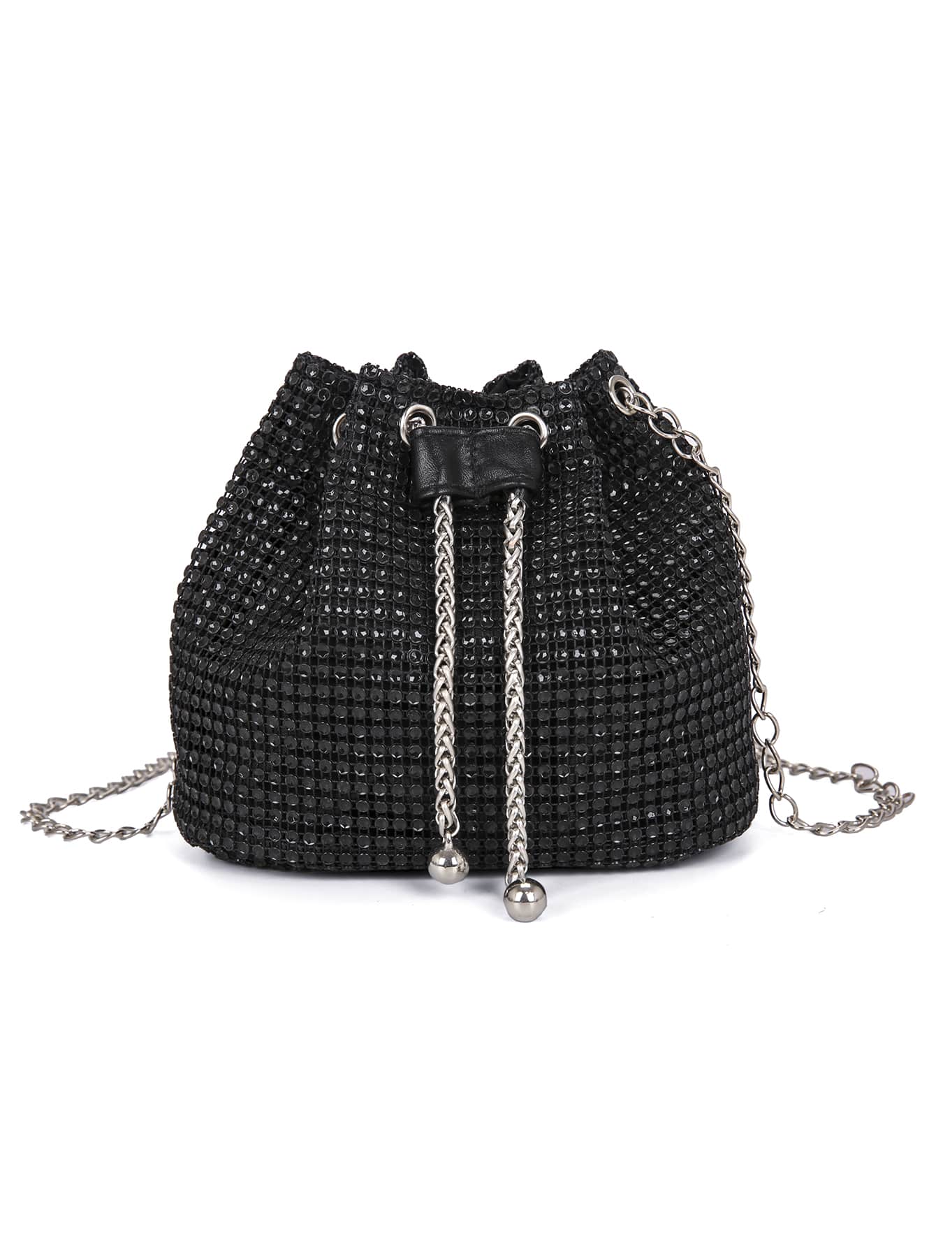 Rhinestone Embellished Bucket  - Bucket Bag Suede 리뷰 및 가격