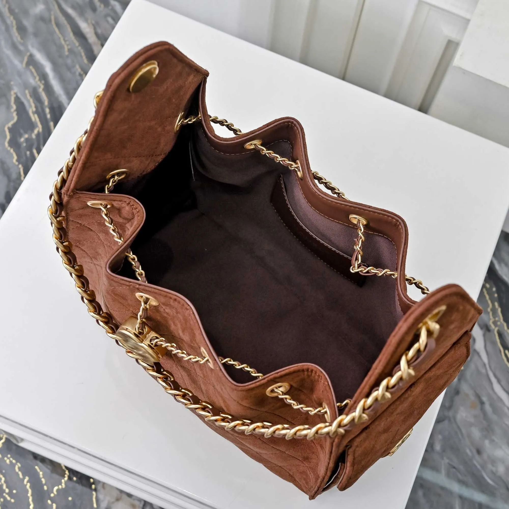 Designer 25 Caviar Leather Dra - Bucket Bag Suede 리뷰 및 가격