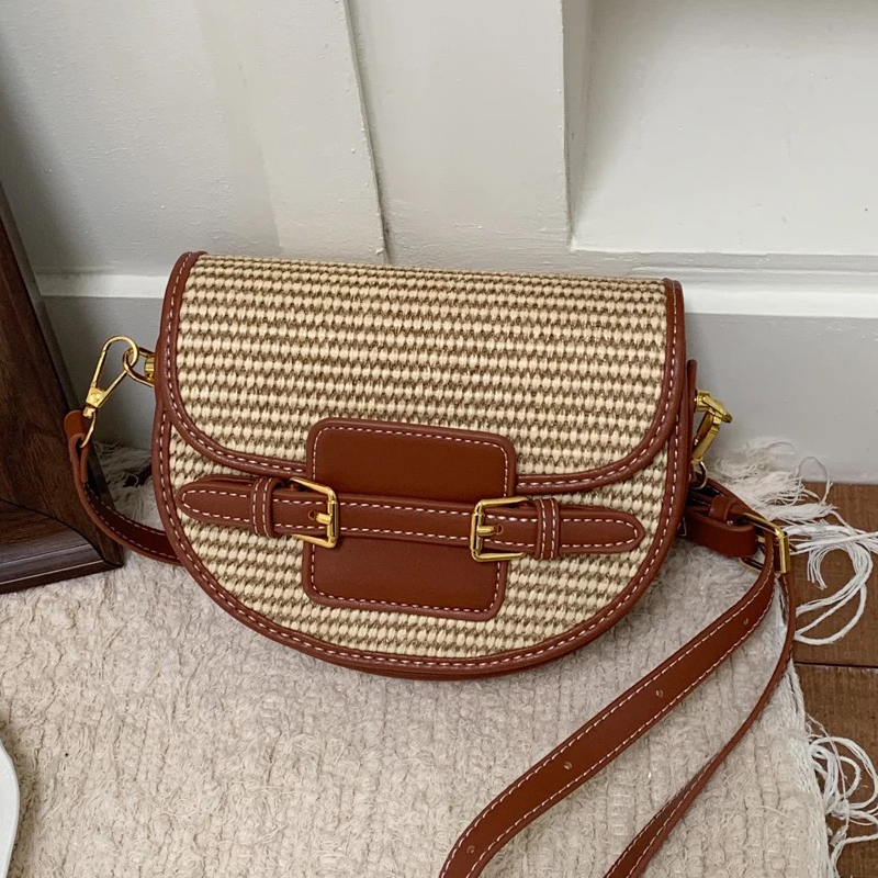 England Style Mini Straw Saddl - Luxury Bags Design 리뷰 및 가격
